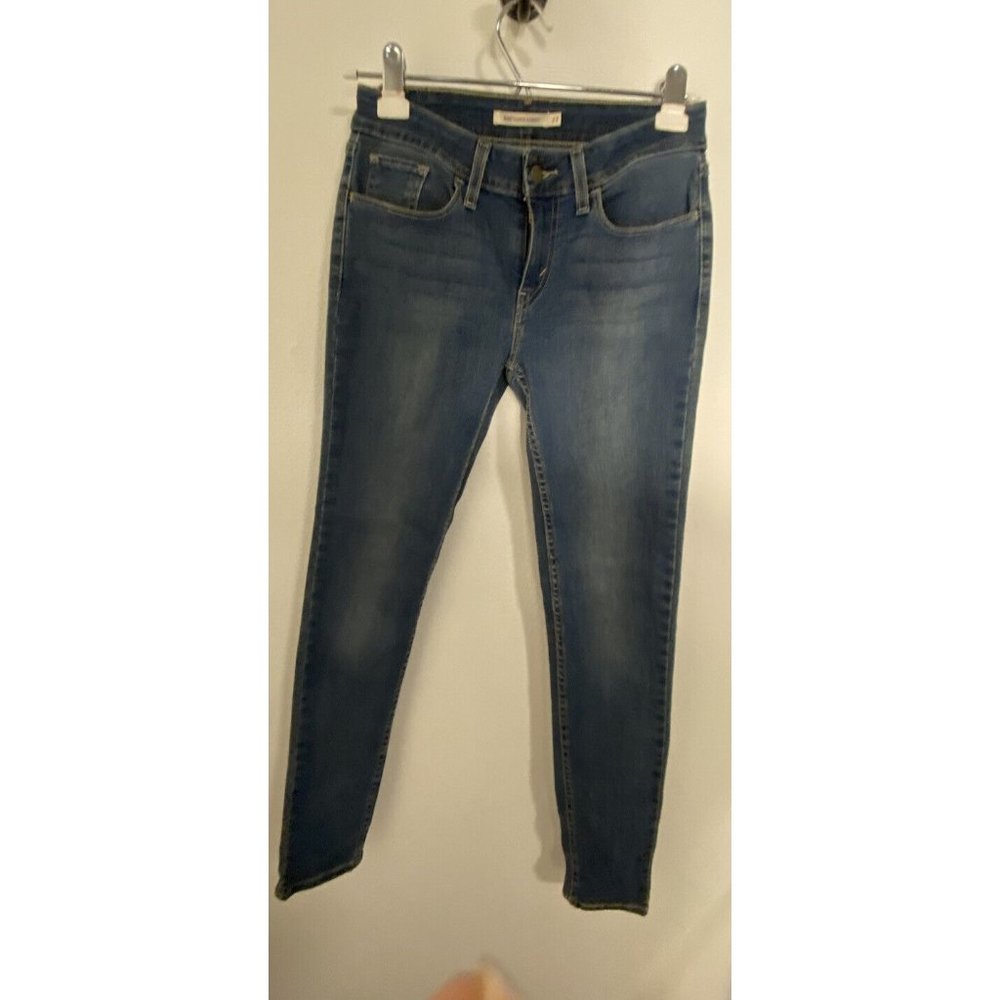 Levis 535 Womens Size 27 X28.5” Super Skinny Jeans Stretch Dark Wash